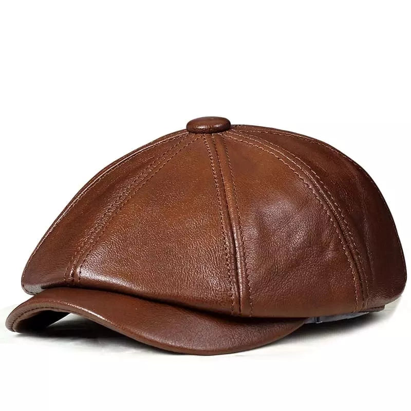 Genuine leather newsboy cap at Westside Boot & Shoe