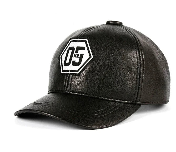 05 Genuine Leather Baseball Cap