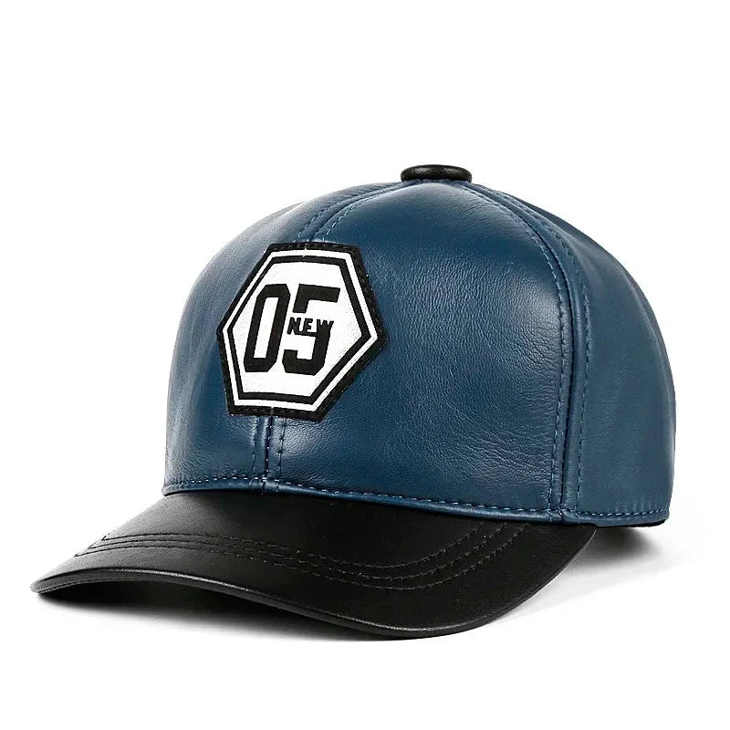 05 Genuine Leather Baseball Cap