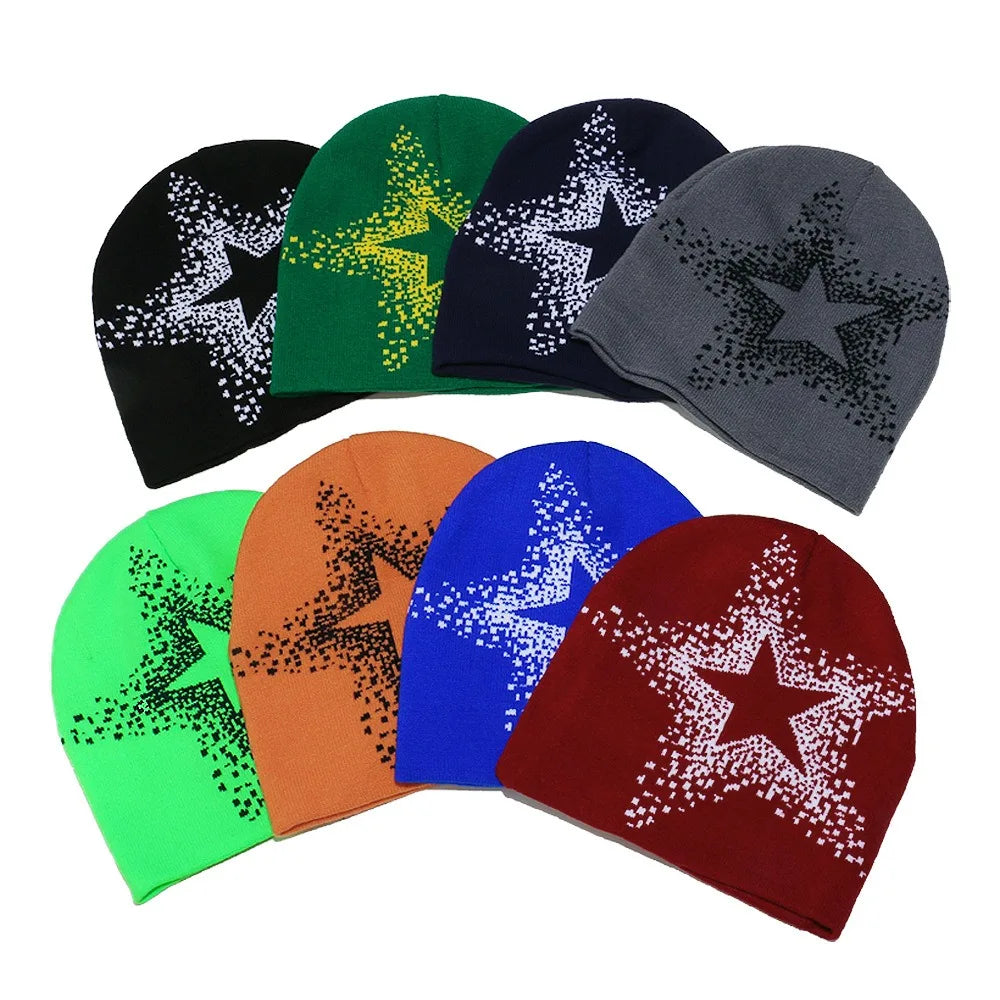 5-Point Star Skully Beanie