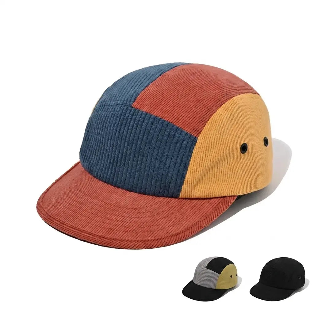 Aberdeen Patchwork Corduroy 5-Panels Cap