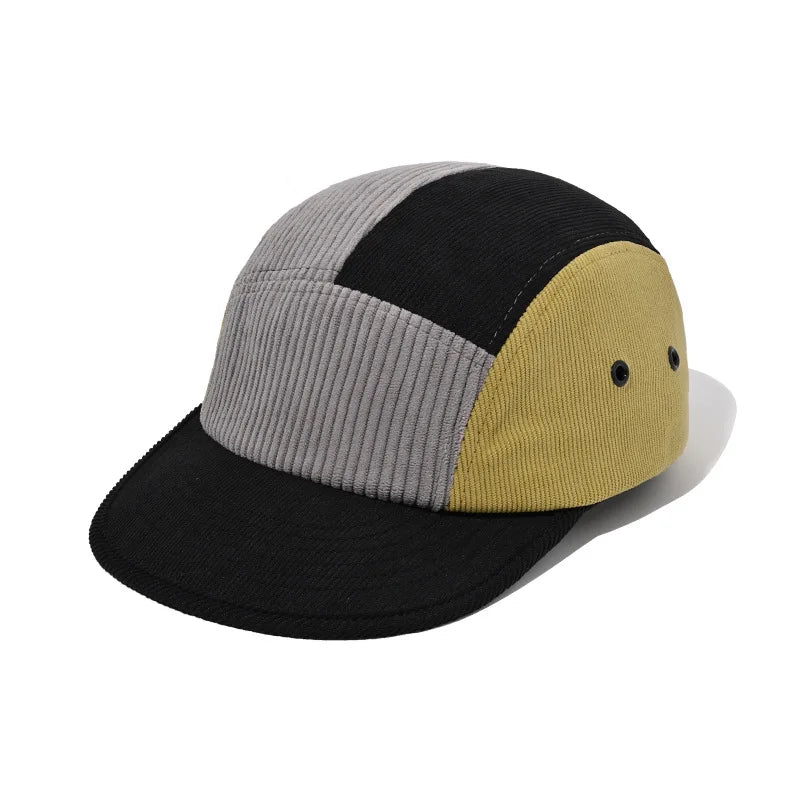 Aberdeen Patchwork Corduroy 5-Panels Cap