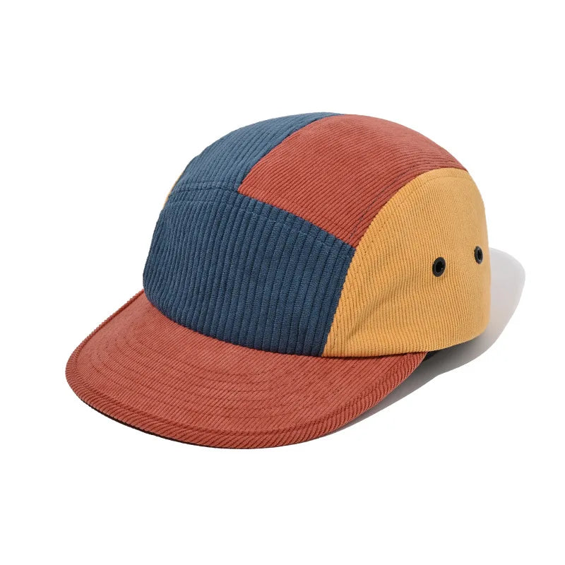 Aberdeen Patchwork Corduroy 5-Panels Cap