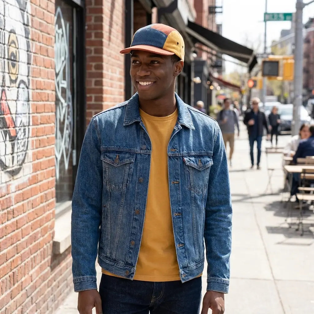 Aberdeen Patchwork Corduroy 5-Panels Cap