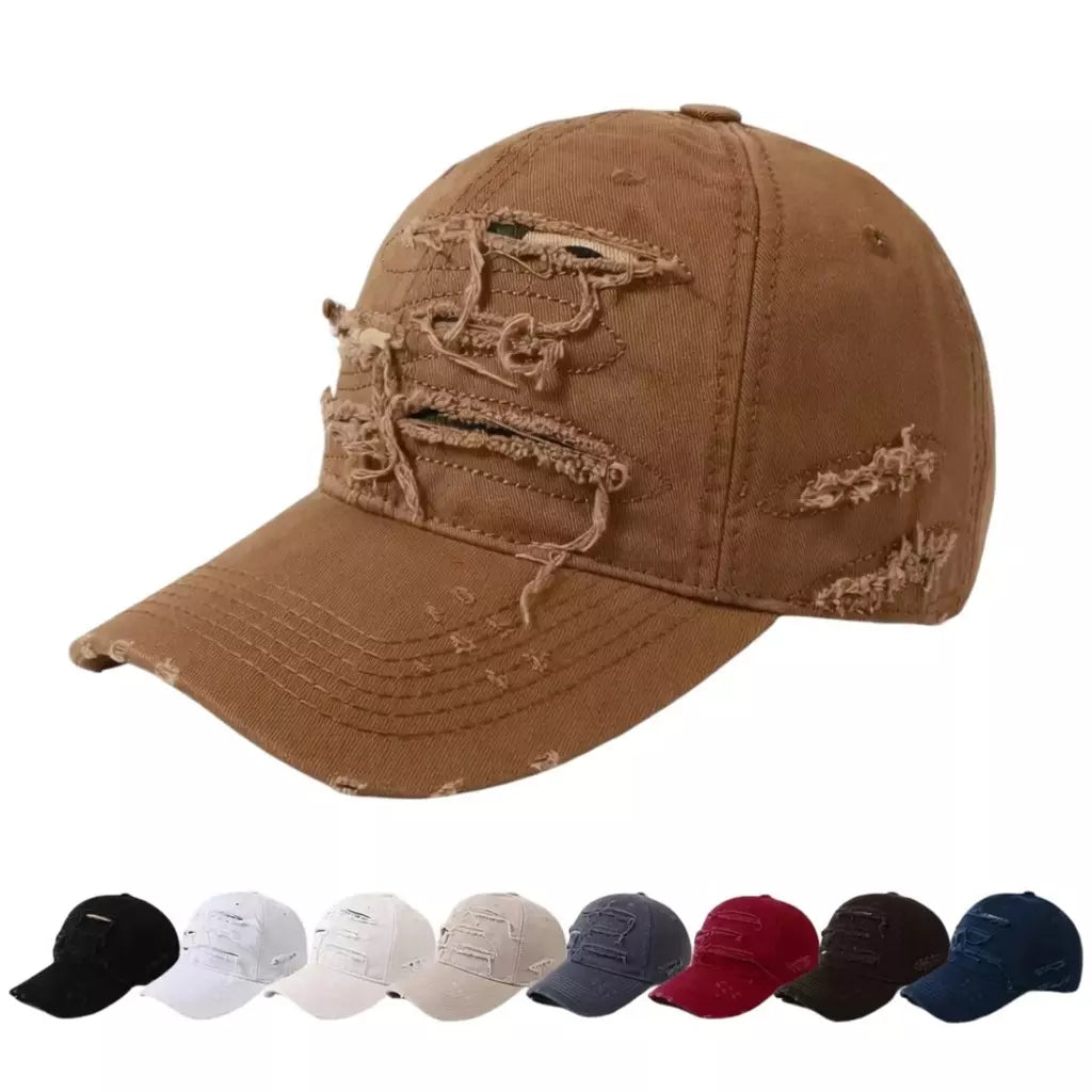 Aberdeen Ripped Cotton Baseball Cap
