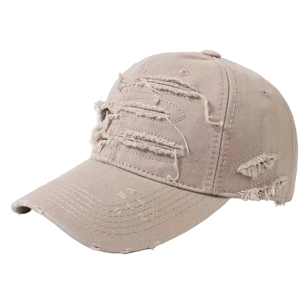 Aberdeen Ripped Cotton Baseball Cap