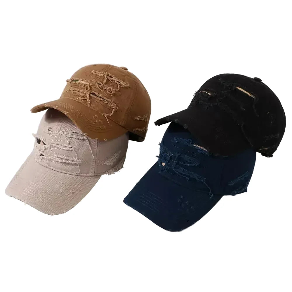 Aberdeen Ripped Cotton Baseball Cap