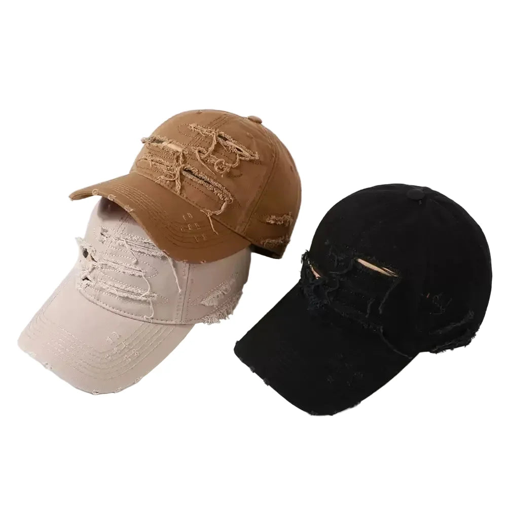 Aberdeen Ripped Cotton Baseball Cap