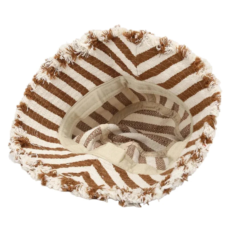 Acapulco Summer Striped Cotton Bucket Hat