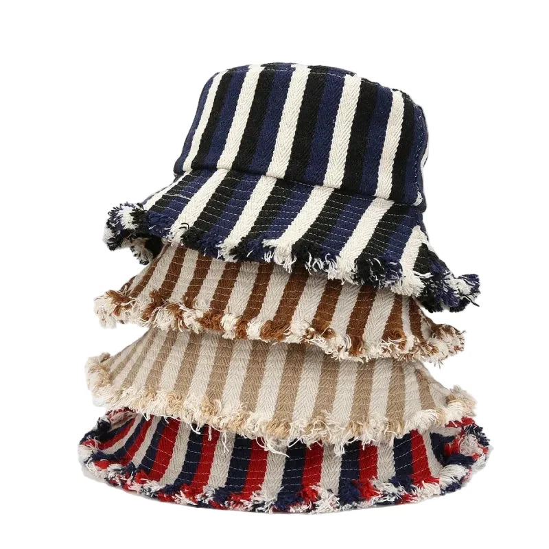Acapulco Summer Striped Cotton Bucket Hat