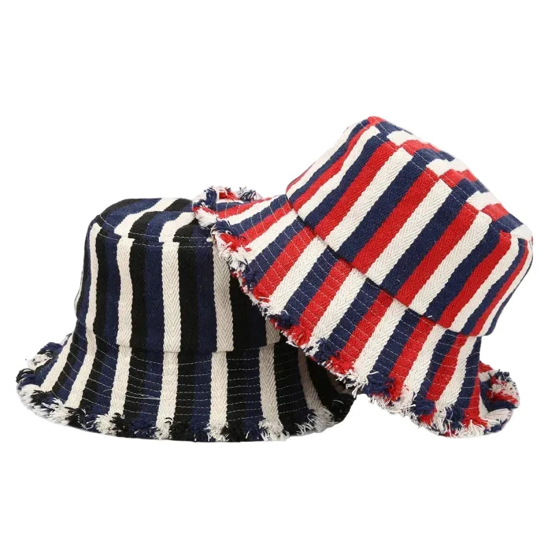 Acapulco Summer Striped Cotton Bucket Hat