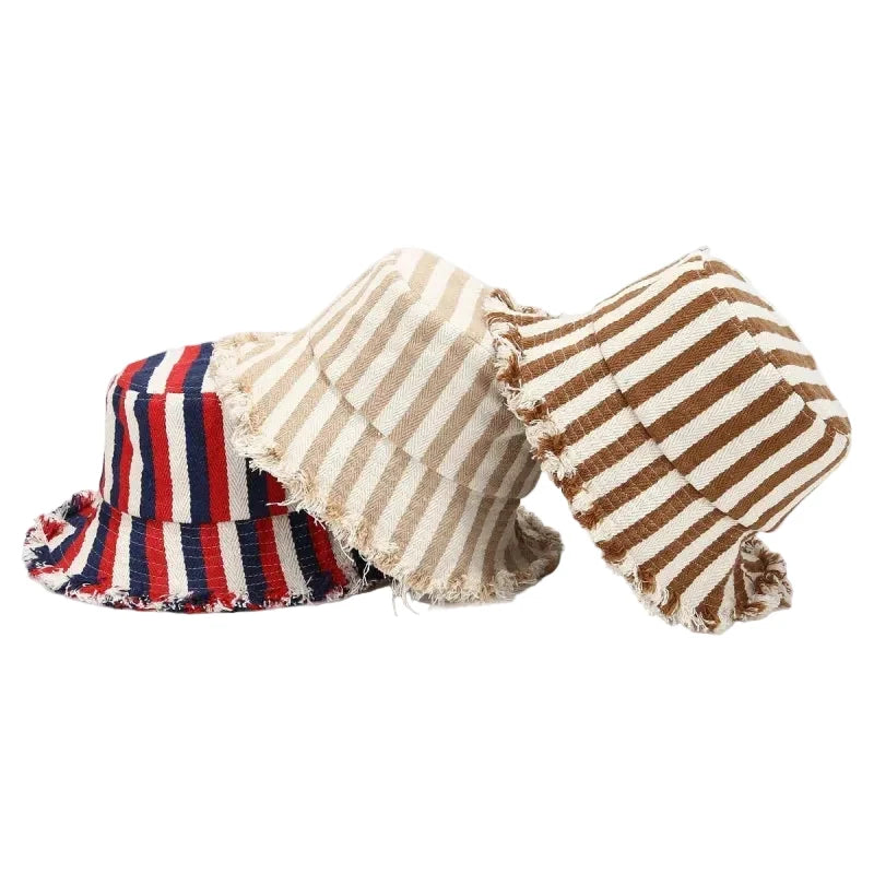Acapulco Summer Striped Cotton Bucket Hat