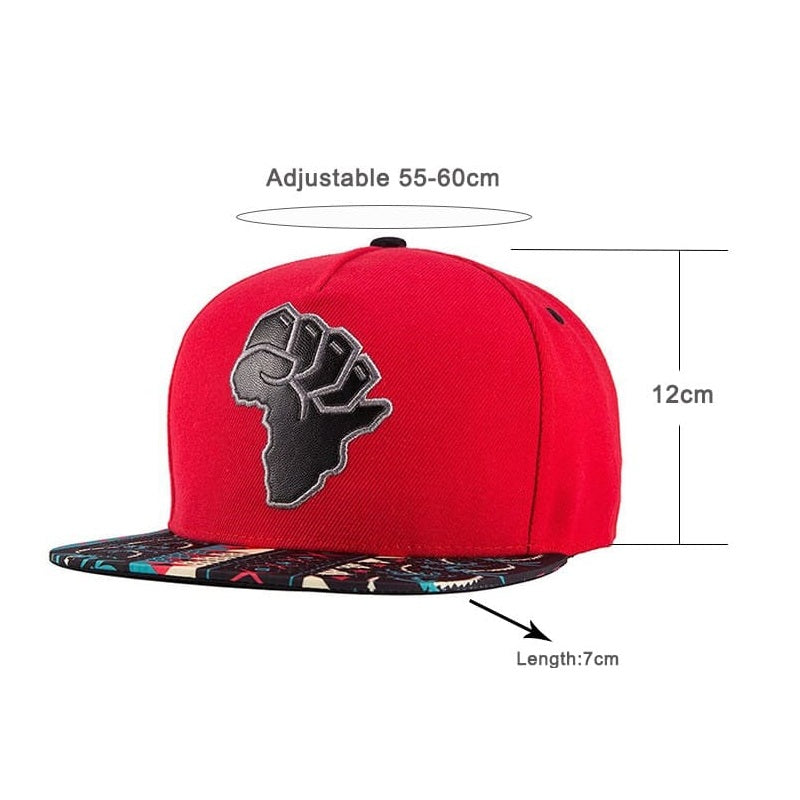 African Power Red Snapback Cap