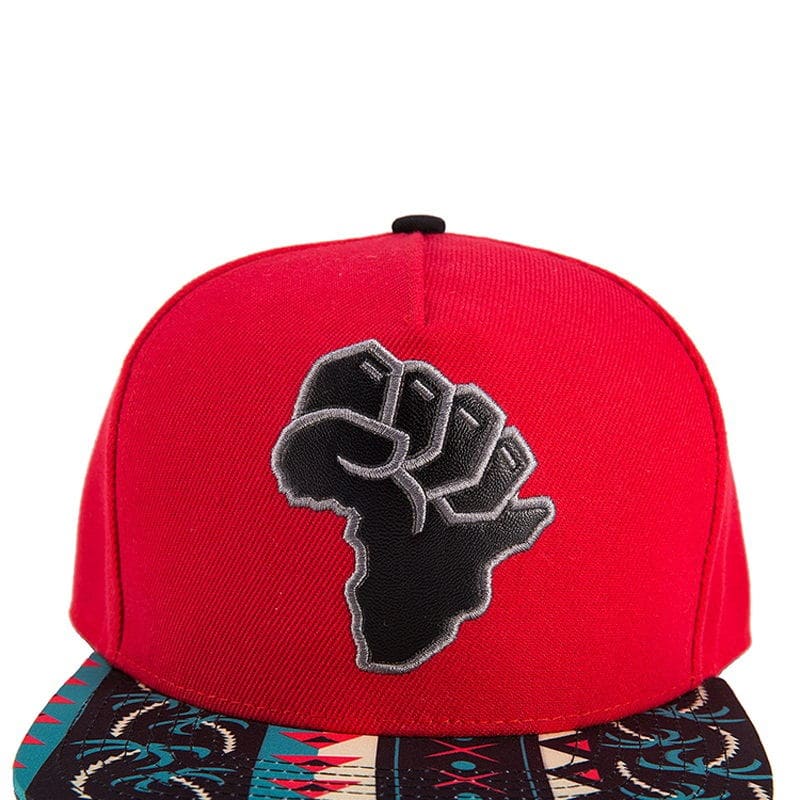 African Power Red Snapback Cap