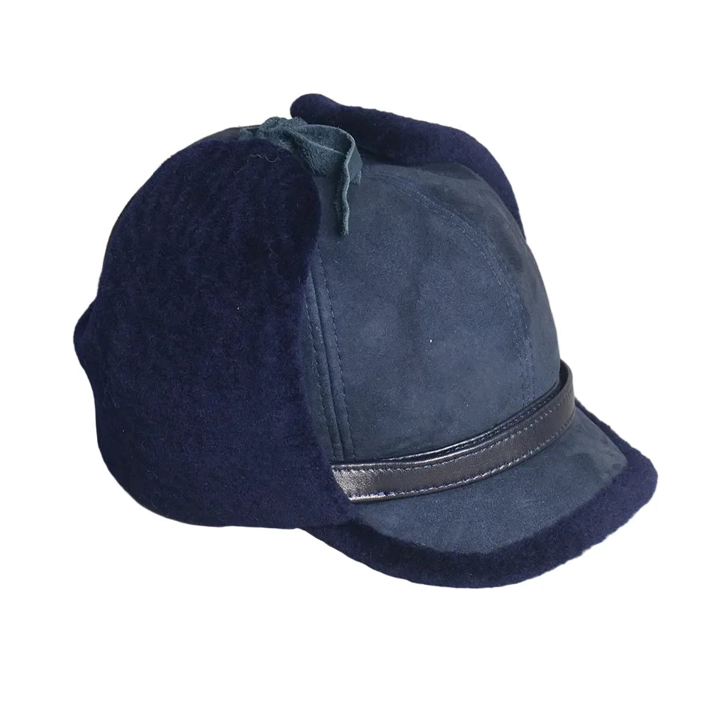 Alaska Winter Genuine Leather Trapper Bomber Hat