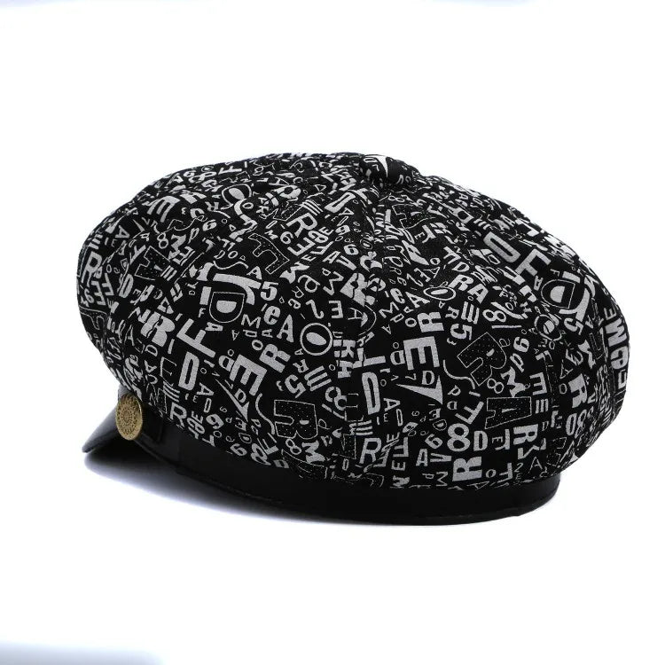 Albany Woman Genuine Leather Newsboy Cap