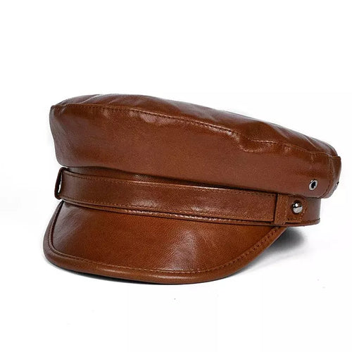 Albiach Genuine Leather Sailor Cap