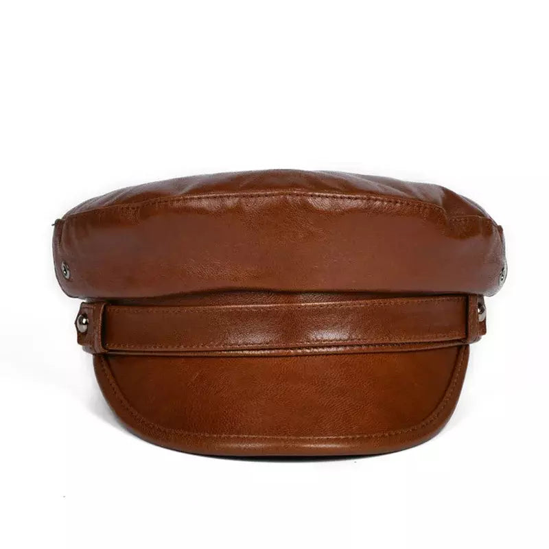 Albiach Genuine Leather Sailor Cap