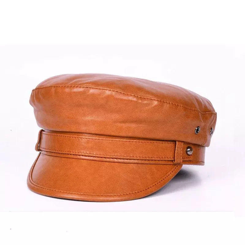 Albiach Genuine Leather Sailor Cap
