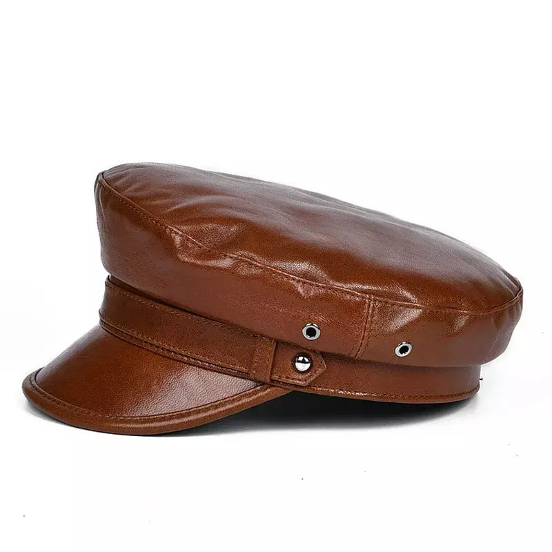 Albiach Genuine Leather Sailor Cap