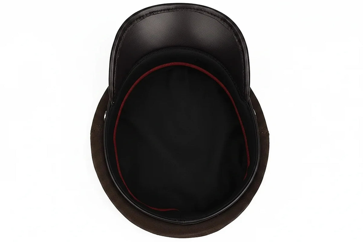 Alhambra Mosaic Brown Genuine Leather Sailor Cap