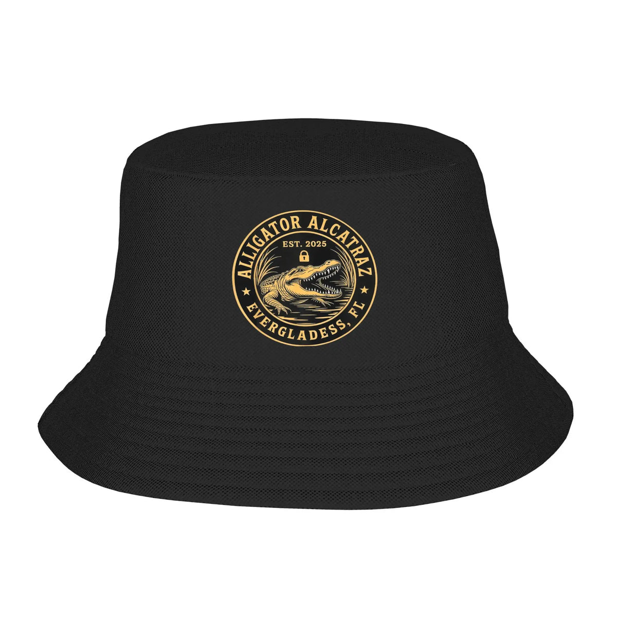 Alligator Alcatraz Black Bucket Hat