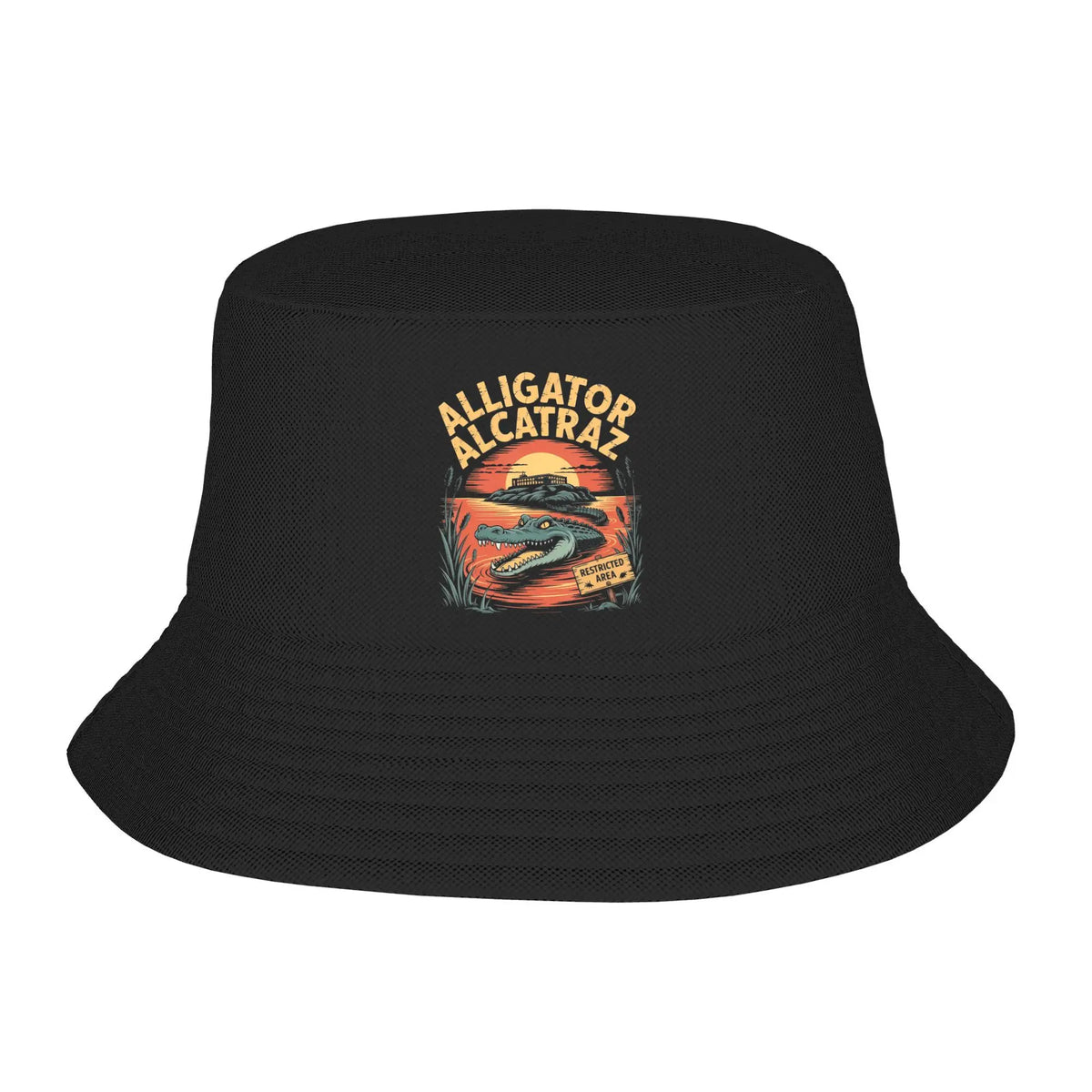 Alligator Alcatraz Black Bucket Hat