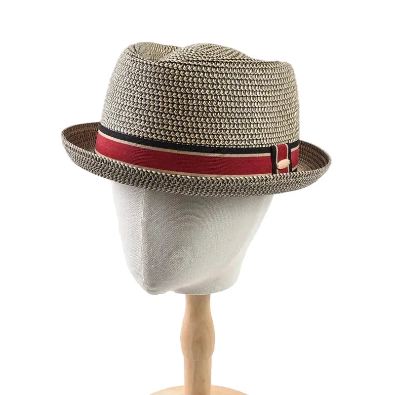 Amalfi Summer Straw Short Brim Porkpie Hat
