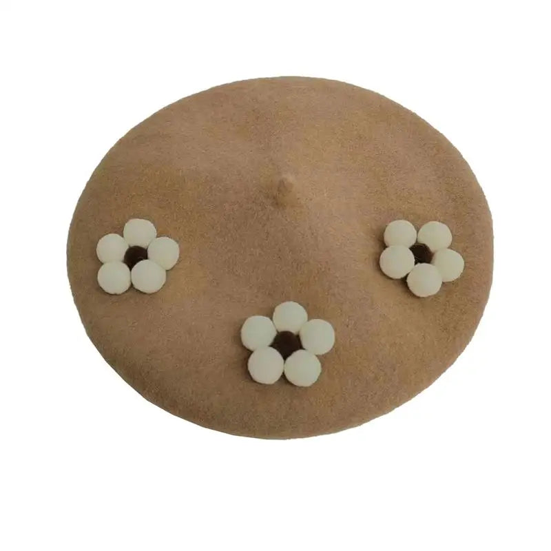 Amélie Roses Wool Beret