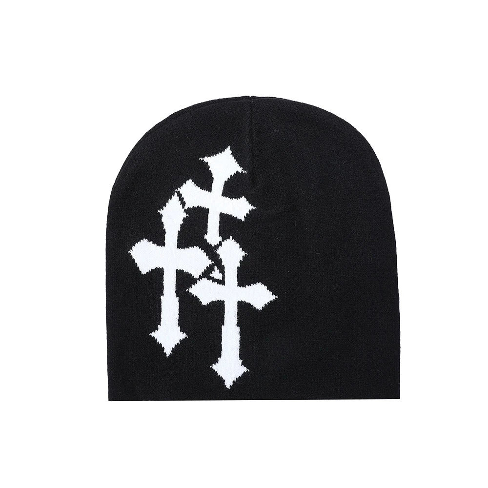 American Crucifix Jacquard Knitted Beanie