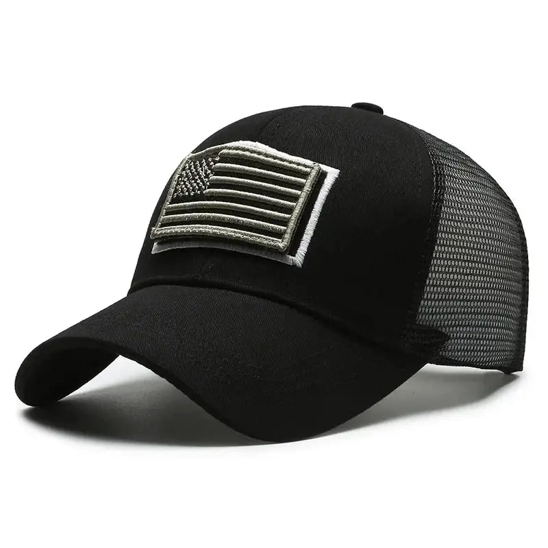 American Flag Camouflage Trucker Cap