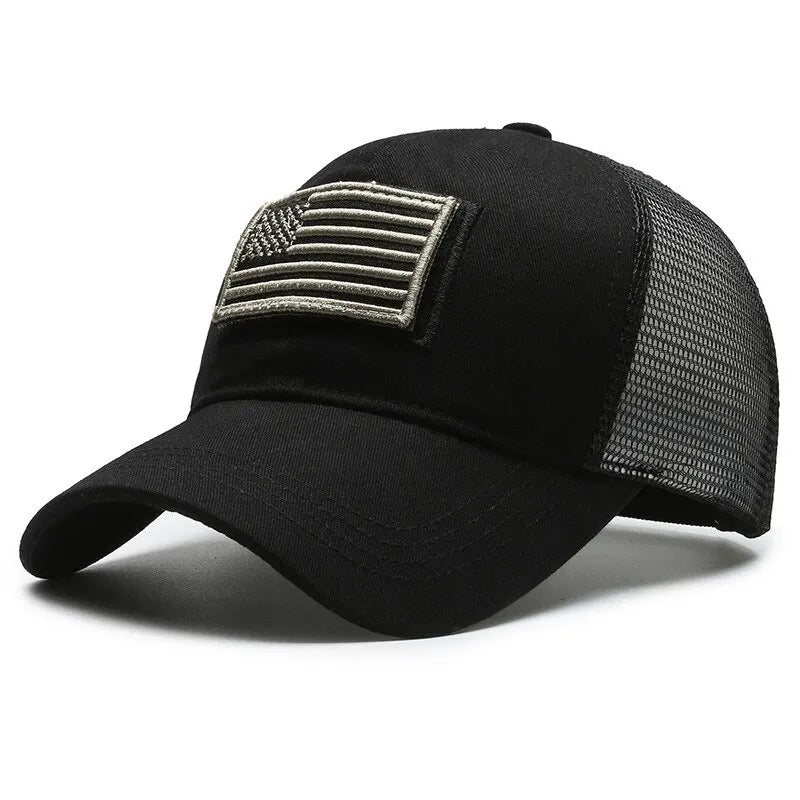 American Flag Camouflage Trucker Cap