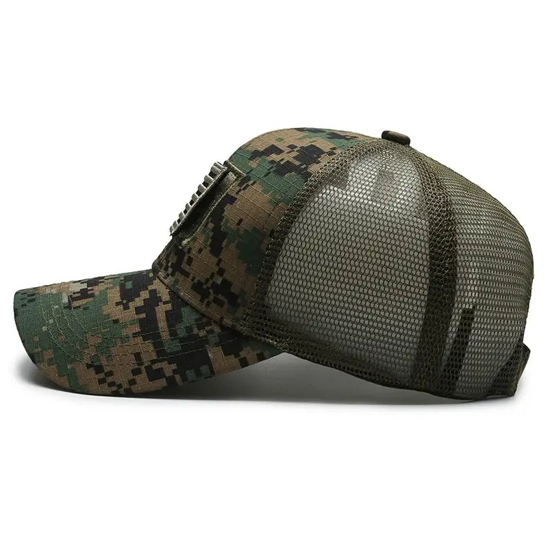 American Flag Camouflage Trucker Cap