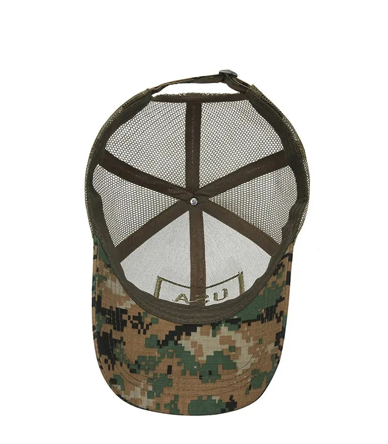 American Flag Camouflage Trucker Cap