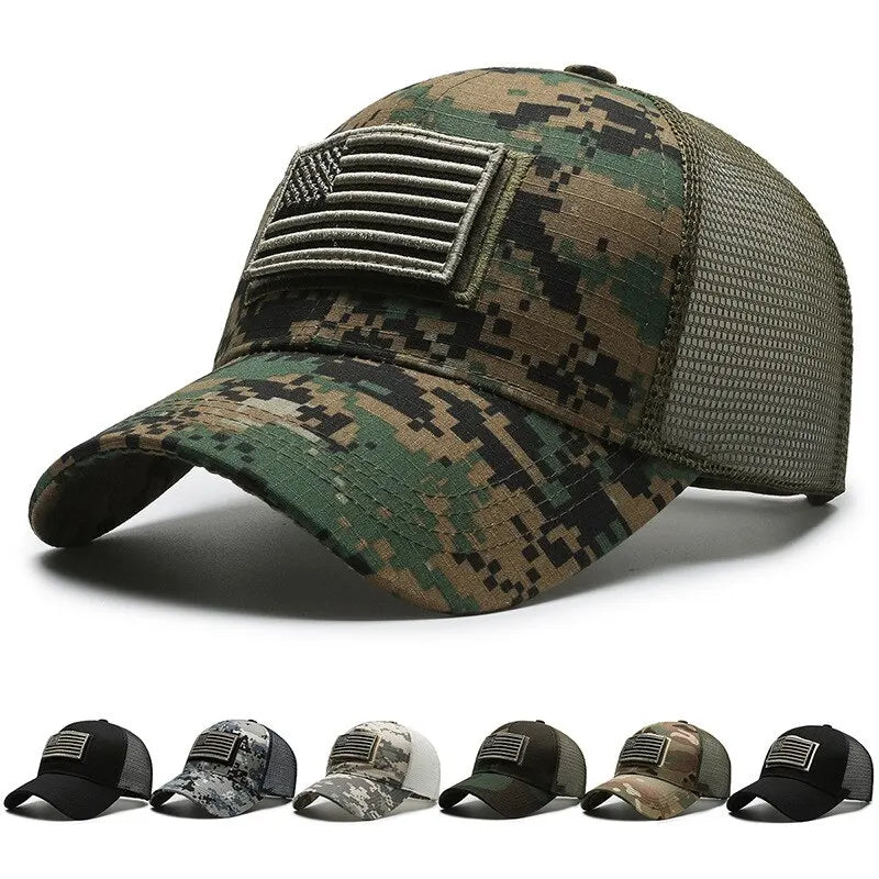 American Flag Camouflage Trucker Cap