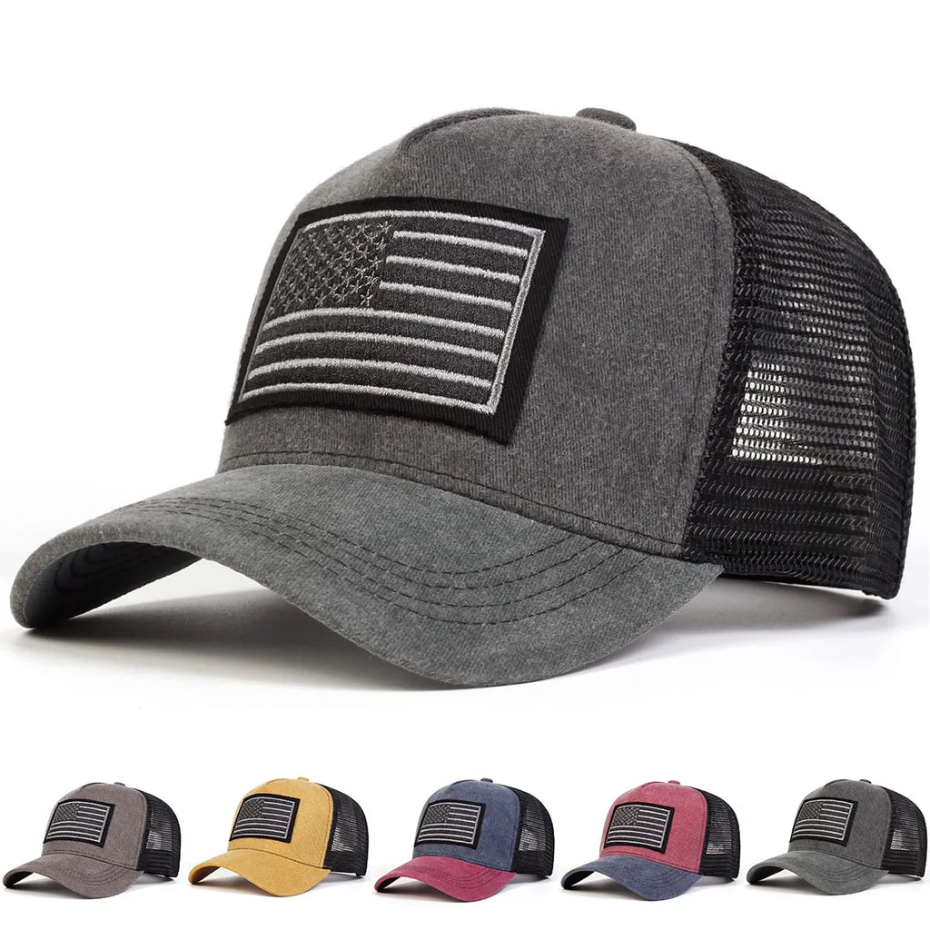 American Flag Summer Trucker Cap