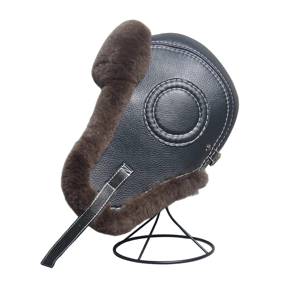Anchorage Winter Genuine Leather Bomber Hat