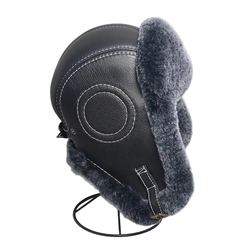 Anchorage Winter Genuine Leather Bomber Hat