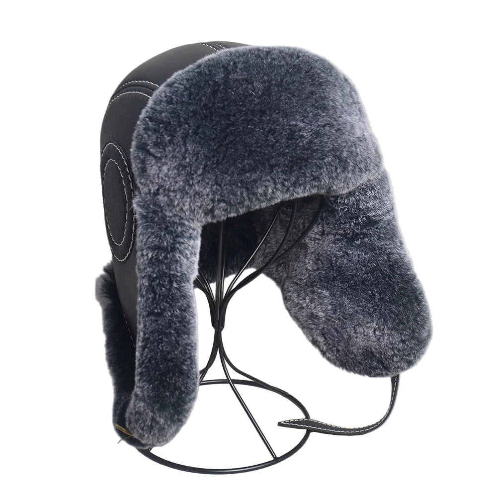 Anchorage Winter Genuine Leather Bomber Hat