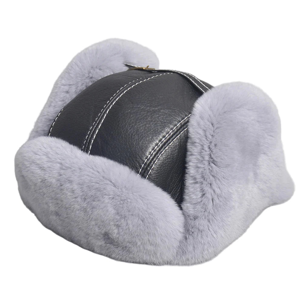 Anchorage Winter Genuine Leather Bomber Hat