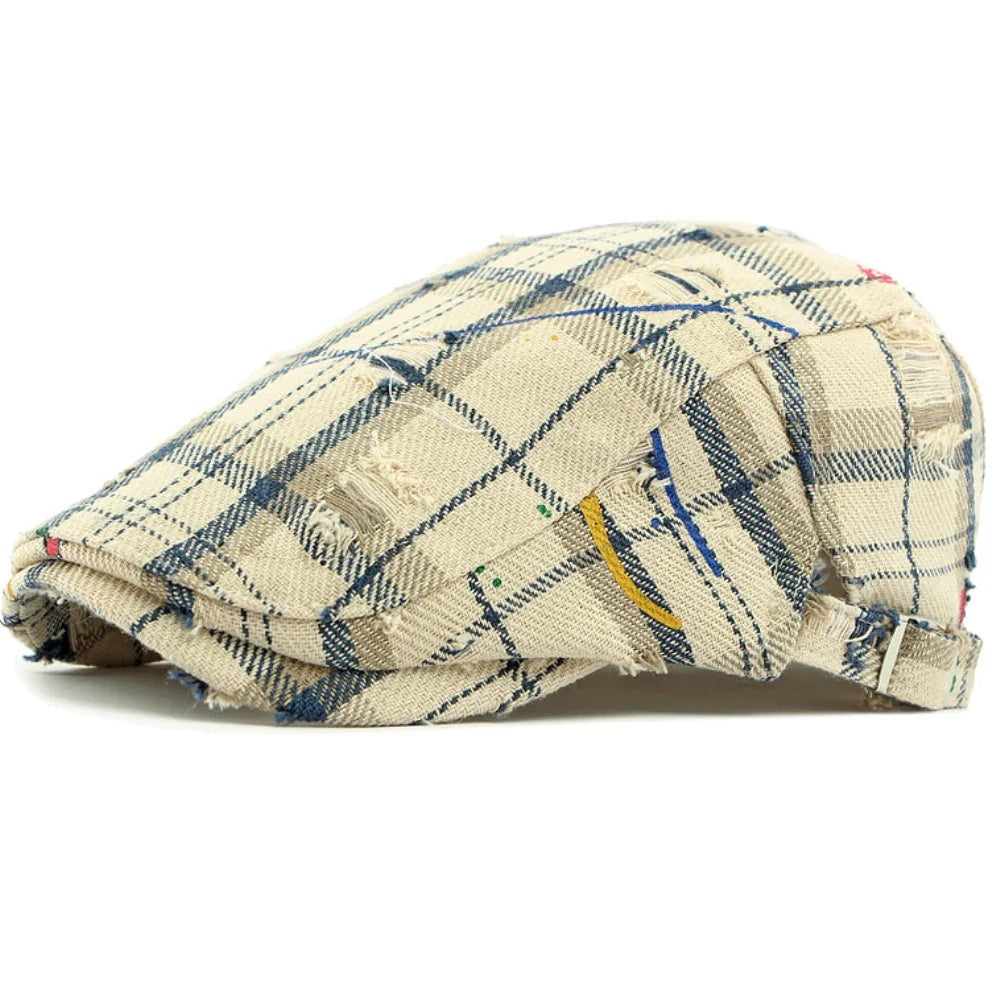 Anderson Knitted Plaid Flat Cap