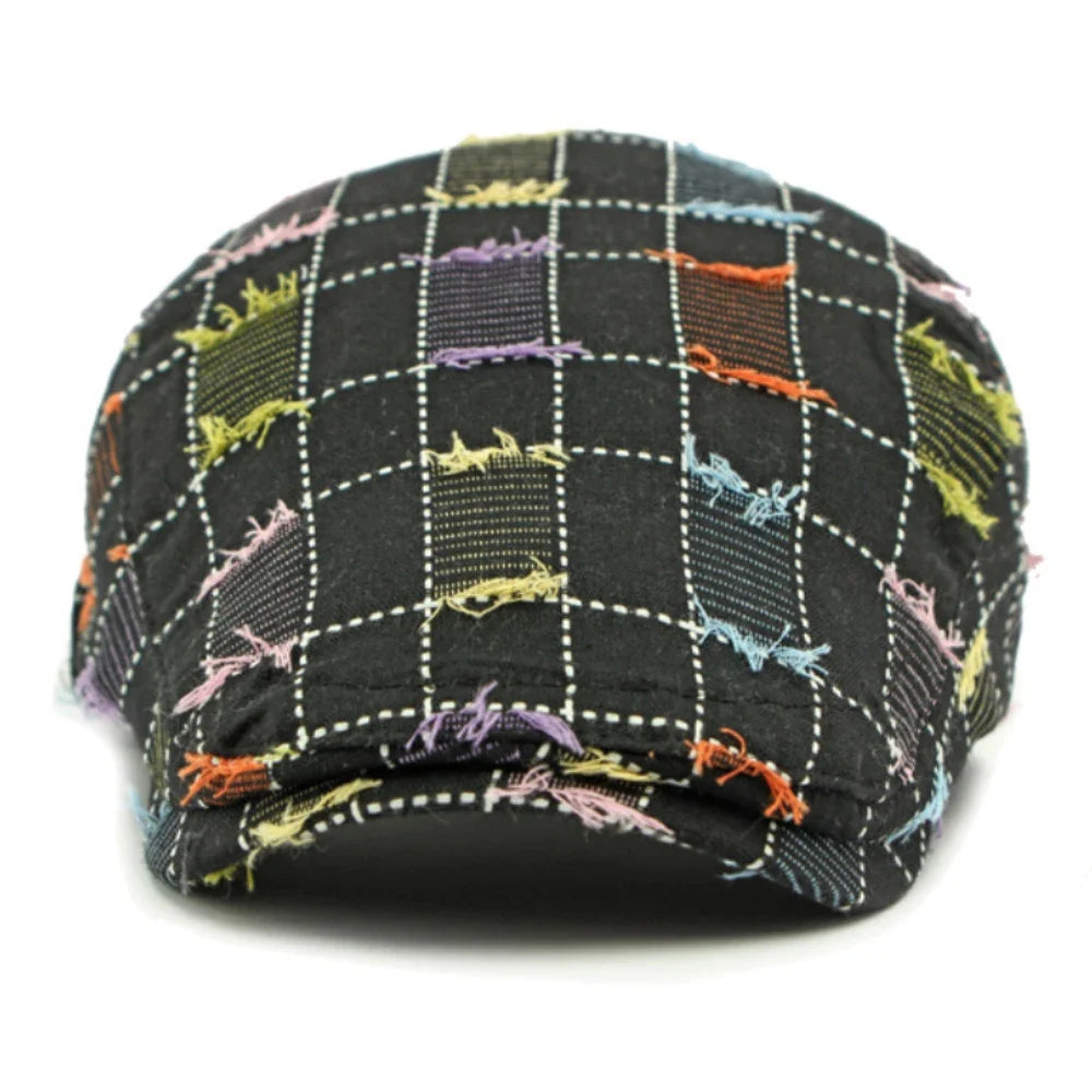 Anderson Knitted Plaid Flat Cap