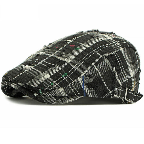 Anderson Knitted Plaid Flat Cap
