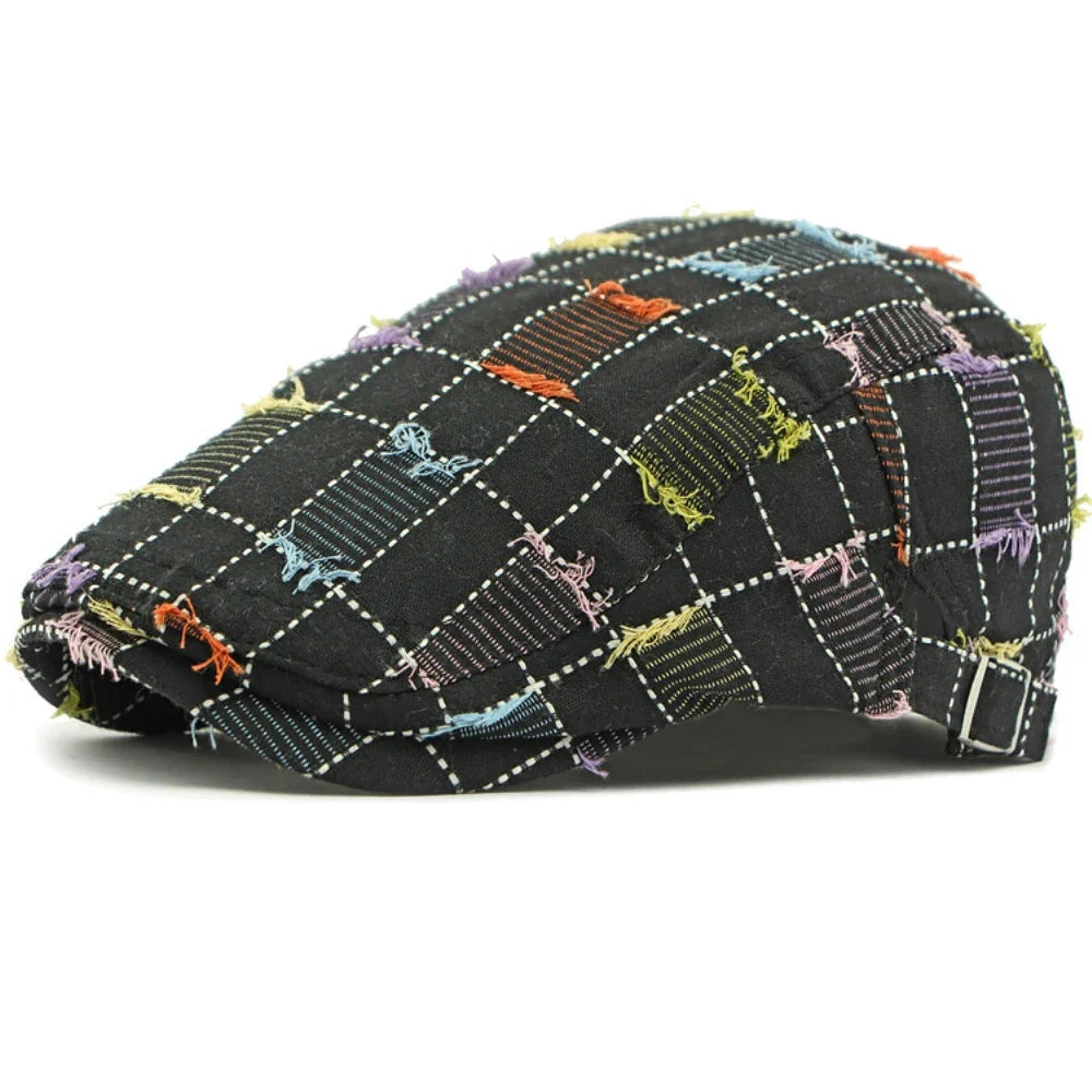 Anderson Knitted Plaid Flat Cap