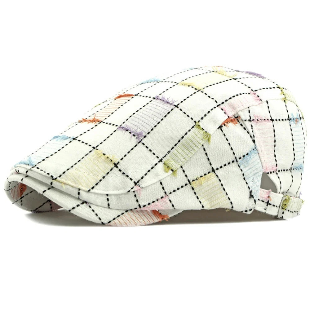 Anderson Knitted Plaid Flat Cap