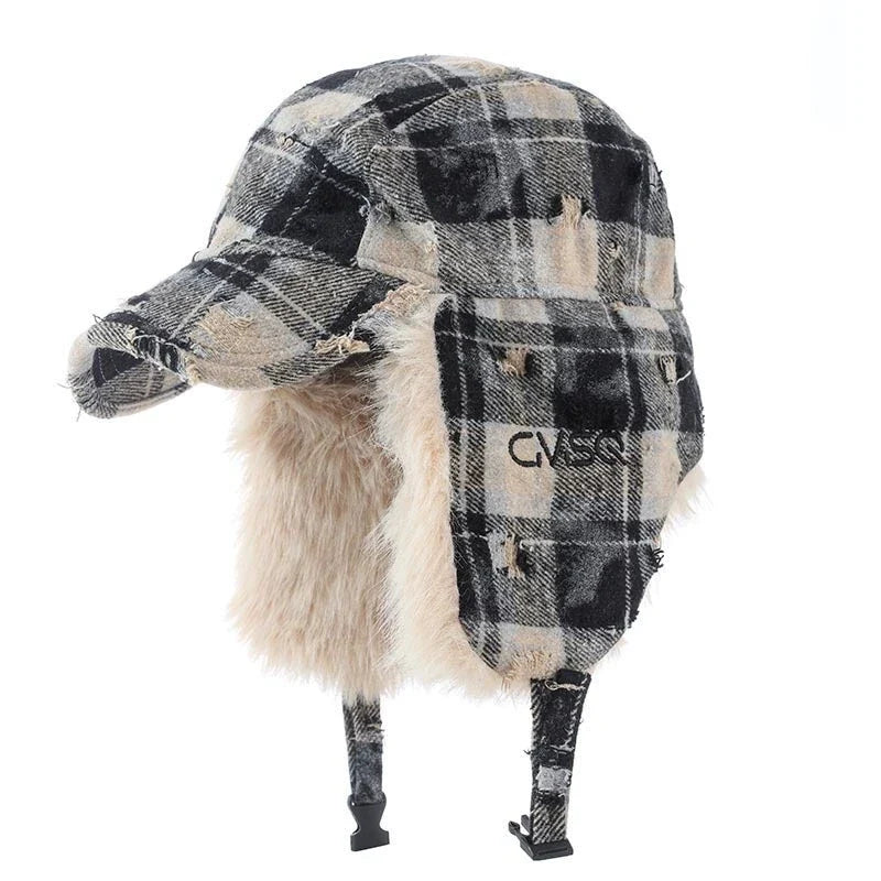 Anderson Winter Plaid Patchwork Bomber Hat