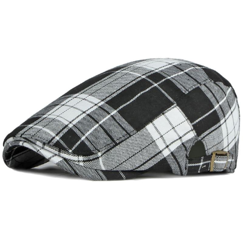 Anglet Tartan Cotton Flat Cap