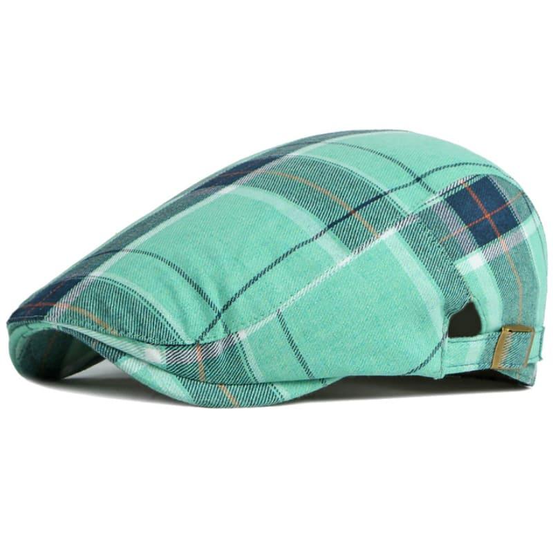 Anglet Tartan Cotton Flat Cap