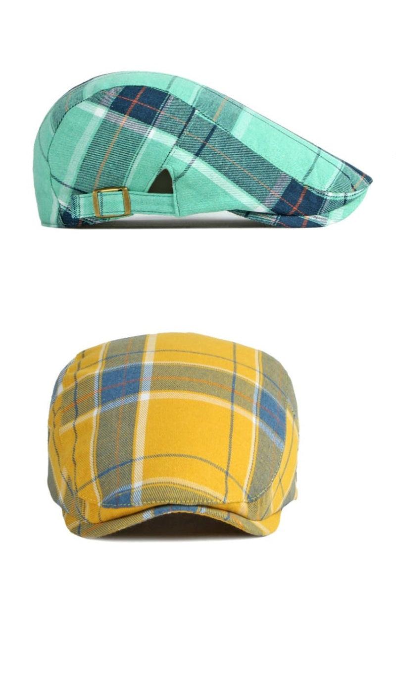 Anglet Tartan Cotton Flat Cap