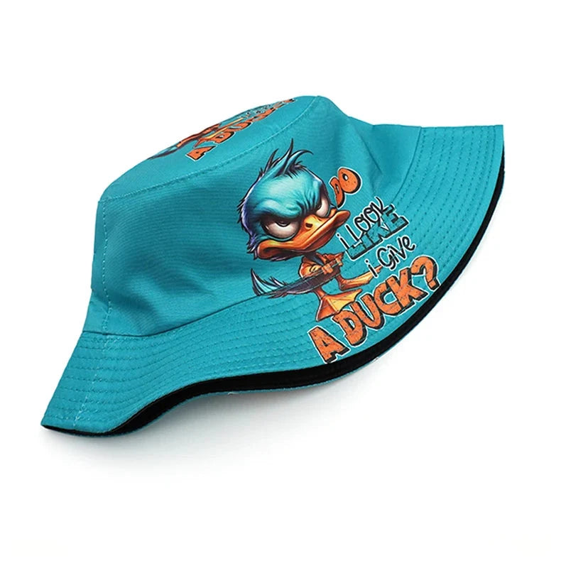 Angry Duck Sky Blue Reversible Bucket Hat
